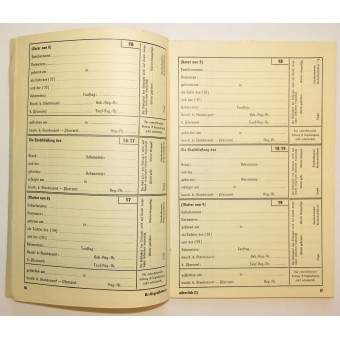 Ahnenpaß, blank ancestry passport, 3rd Reich issue. Espenlaub militaria